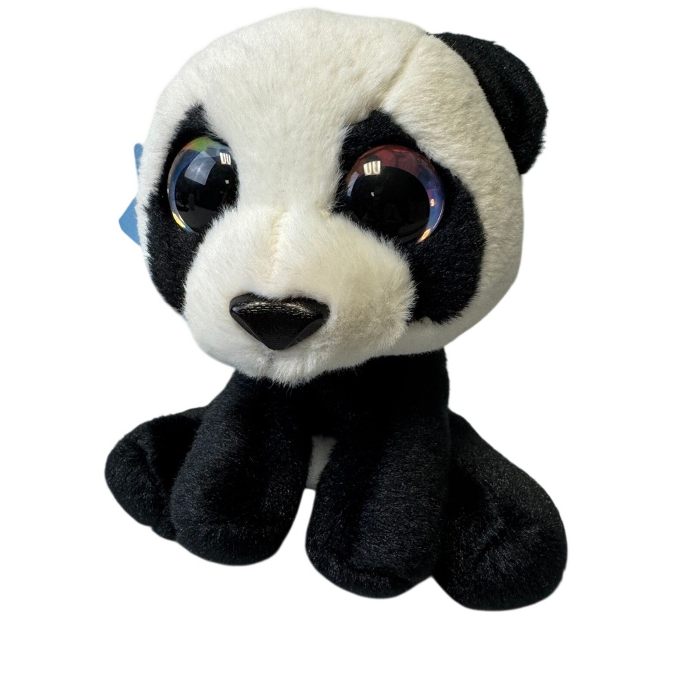 Lumo Stars Panda Stars Stuffed Animal Plush Bear Black White Classic 55644 NEW